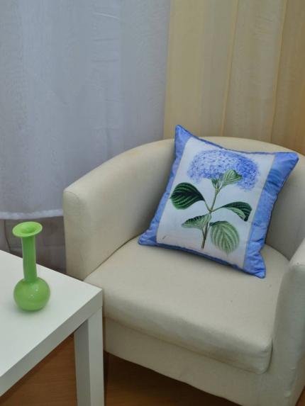 Подушка с фотопечатью Ботаника.Гортензия 40*40 см